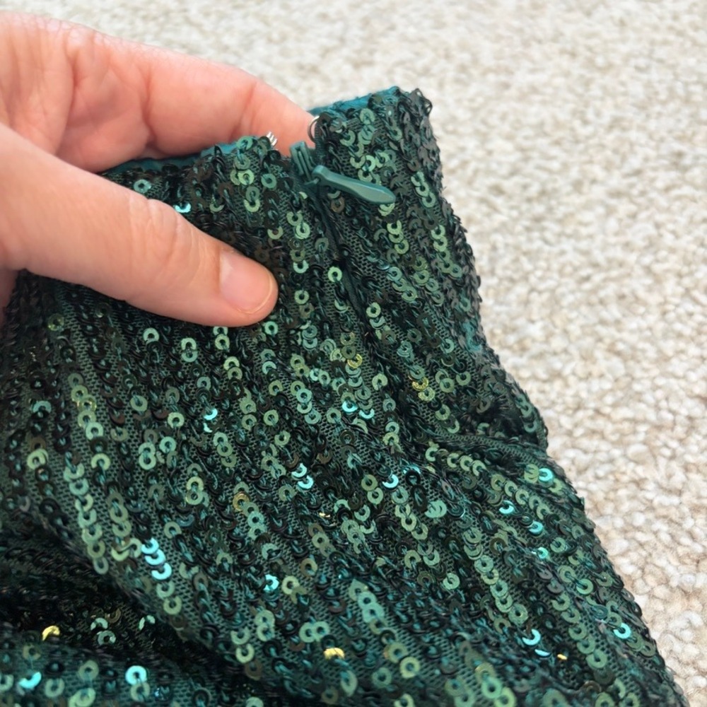 Show Me Your Mumu All Night Skort Womens S Green Sequin Party Club Holiday - Picture 3 of 7